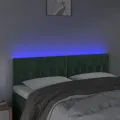 Tête de lit à LED Vert foncé 160x7x78/88 cm Velours