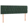 Tête de lit à LED Vert foncé 160x7x78/88 cm Velours