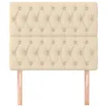Têtes de lit 2 pcs Crème 100x7x78/88 cm Tissu