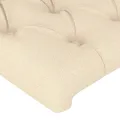Têtes de lit 2 pcs Crème 100x7x78/88 cm Tissu