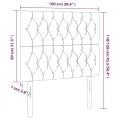 Têtes de lit 2 pcs Crème 100x7x78/88 cm Tissu