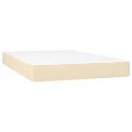 cadre de lit avec matelas Crème 120x200 cm Tissu