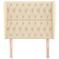 Tête de lit avec oreilles Crème 103x23x118/128 cm Tissu