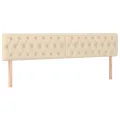 Tête de lit à LED Crème 200x7x78/88 cm Tissu