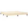 cadre de lit avec matelas Crème 200x200 cm Tissu