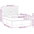 cadre de lit matelas et LED Gris clair 140x200 cm