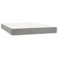 cadre de lit et matelas Gris clair 140x190cm Velours