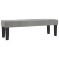 cadre de lit et matelas Gris clair 140x190cm Velours