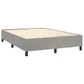 cadre de lit et matelas Gris clair 140x200cm Velours