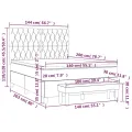 cadre de lit et matelas Gris clair 140x200cm Velours
