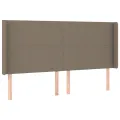 Tête de lit à LED Taupe 163x16x118/128 cm Tissu