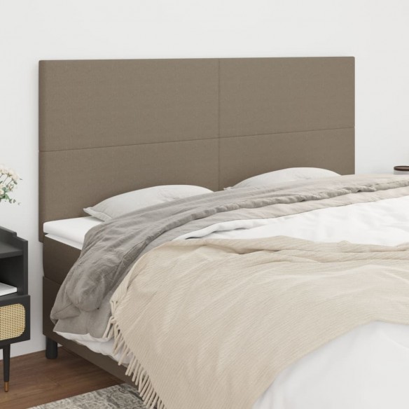 Têtes de lit 4 pcs Taupe 80x5x78/88 cm Tissu