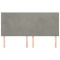Têtes de lit 4 pcs Gris clair 80x5x78/88 cm Velours