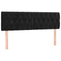 cadre de lit et matelas Noir 160x200 cm Velours