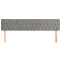 Têtes de lit 2 pcs Gris clair 90x7x78/88 cm Velours