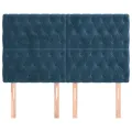 Têtes de lit 4 pcs Bleu foncé 80x7x78/88 cm Velours