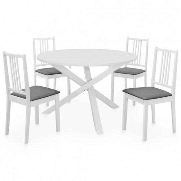 Mobilier de salle à manger 5 pcs MDF Blanc