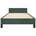 Cadre de lit avec tête de lit Vert foncé 80x200 cm Velours
