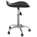Chaise pivotante de salle à manger Noir Similicuir