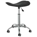 Chaise pivotante de salle à manger Noir Similicuir