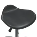 Chaise pivotante de salle à manger Noir Similicuir