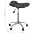 Chaise pivotante de salle à manger Noir Similicuir