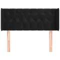 Tête de lit avec oreilles Noir 103x16x78/88 cm Velours