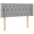 Tête de lit à LED Gris clair 103x16x78/88 cm Tissu