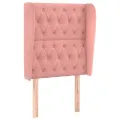 Tête de lit avec oreilles Rose 83x23x118/128 cm Velours