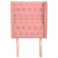 Tête de lit avec oreilles Rose 83x23x118/128 cm Velours
