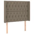 Tête de lit à LED Taupe 103x16x118/128 cm Tissu