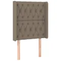 cadre de lit matelas et LED Taupe 80x200cm Tissu