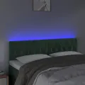 Tête de lit à LED Vert foncé 144x7x78/88 cm Velours