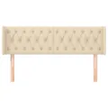 Tête de lit avec oreilles Crème 163x16x78/88 cm Tissu