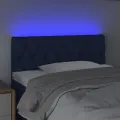 Tête de lit à LED Bleu 100x7x78/88 cm Tissu