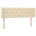Tête de lit à LED Crème 163x16x78/88 cm Tissu