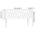 Tête de lit à LED Crème 163x16x78/88 cm Tissu