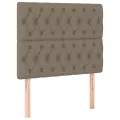 Tête de lit à LED Taupe 90x7x118/128 cm Tissu