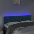 Tête de lit à LED Bleu foncé 144x7x78/88 cm Velours
