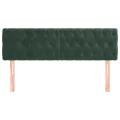 Têtes de lit 2 pcs Vert foncé 72x7x78/88 cm Velours