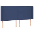 Tête de lit à LED Bleu 163x16x118/128 cm Tissu
