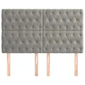 Têtes de lit 4 pcs Gris clair 80x7x78/88 cm Velours