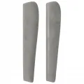 Tête de lit avec oreilles Gris clair 183x23x118/128 cm Velours