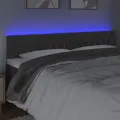 Tête de lit à LED Gris foncé 180x7x78/88 cm Velours