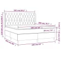 cadre de lit matelas et LED Rose 160x200 cm Velours