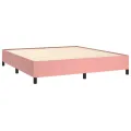 cadre de lit avec matelas Rose 160x200 cm Velours