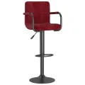 Tabourets de bar lot de 2 rouge bordeaux velours