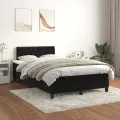cadre de lit avec matelas Noir 120x200 cm Velours