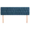 Têtes de lit 2 pcs Bleu foncé 72x7x78/88 cm Velours
