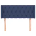 Tête de lit avec oreilles Bleu 103x16x78/88 cm Tissu